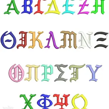 Greek Old English Embroidery Fonts