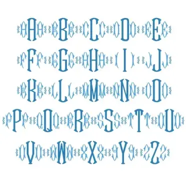 Hampton Monogram Cuttable Font
