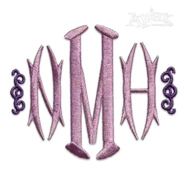 Hampton Monogram Embroidery Font