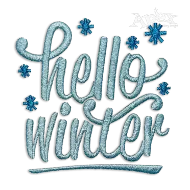 Hello Winter Machine Embroidery Design by Apex