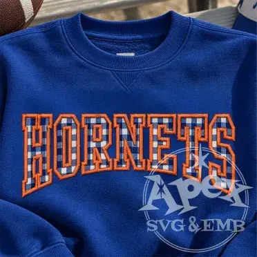 Hornets School Mascot Spirit Game Sports Embroidery Design Bundle