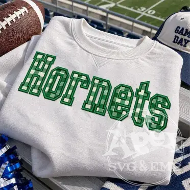 Hornets School Mascot Spirit Game Sports Embroidery Design Bundle