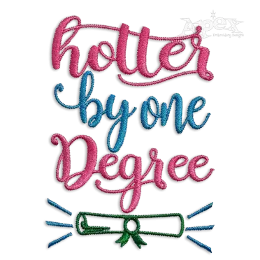 Hotter by One Degree Machine Embroidery Design - Apex