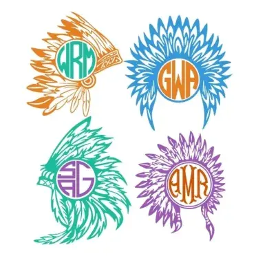 Red Indian Headdress SVG Cuttable Designs
