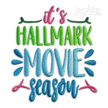 It's Hallmark Christmas Movie Season Machine Embroidery Design