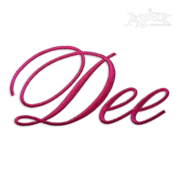 John Hancock Machine Embroidery Font by Apex Design