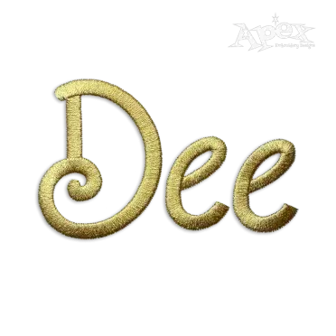 Dee Embroidery Font by Apex Lettering Designs Monogram