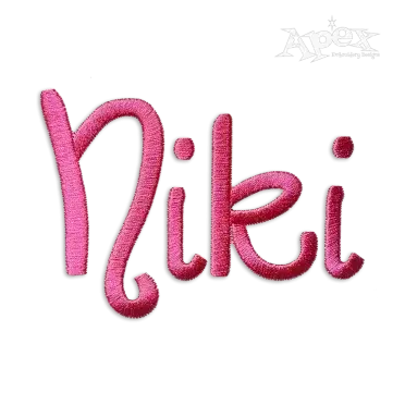 Niki Embroidery Font by Apex Lettering Designs