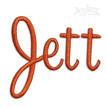 Kelsey Script Machine Embroidery Font Letter Jett
