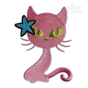 Kitten Cat Cool Machine Embroidery Design by Apex