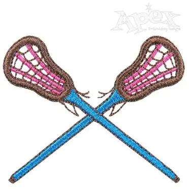 Lacrosse Sticks Embroidery Design