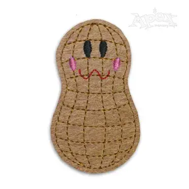 Little Peanut Face Feltie Embroidery Design