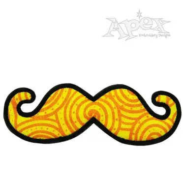 Lorax Mustache and Tree Applique Embroidery Design