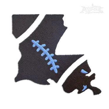 Louisiana Home State Football Machine Embroidery Designs