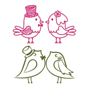Love Birds Wedding SVG Cuttable Design