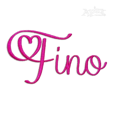 Love Heart Script Machine Embroidery Font by Apex a