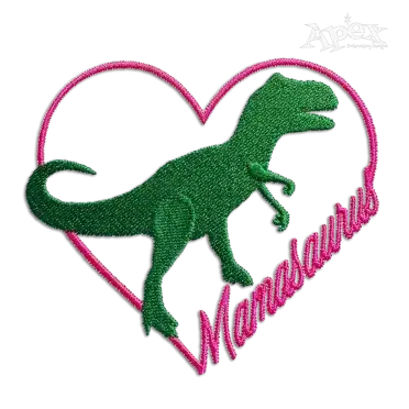 Mamasaurus Dinosaur Machine Embroidery Design - Apex