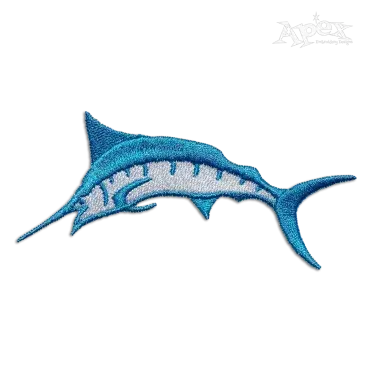 Marlin Fish Machine Embroidery Design by Apex Custom Digitizing