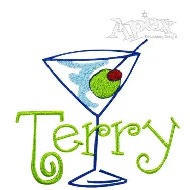 Martini Embroidery Font