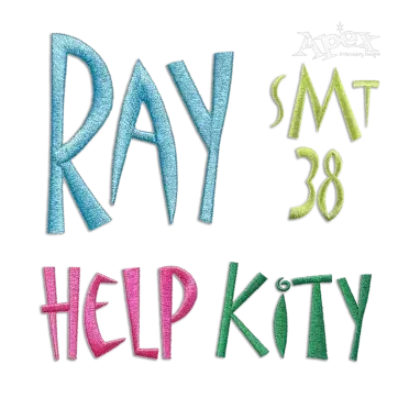 Matisse Machine Embroidery Letters Font by Apex