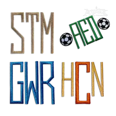 Mens Embroidery Font All