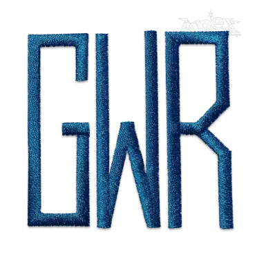Men Machine Embroidery Font Alphabet by Apex