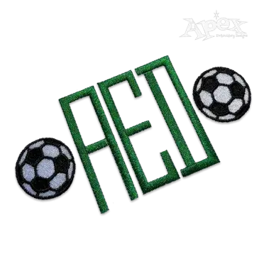 Men's Machine Embroidery Font Alphabet by Apex