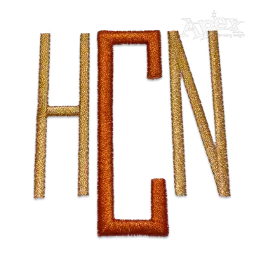 Men Machine Embroidery Font Alphabet by Apex