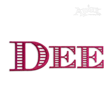 Money Machine Embroidery Font Letter Alphabet by Apex Lettering