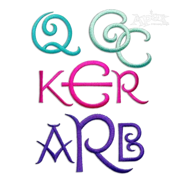 Monolith Machine Embroidery Font by Apex All