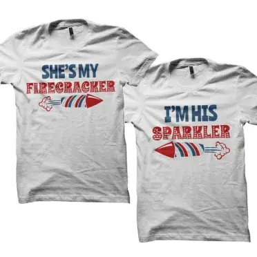 She's My Firecracker I'm His Sparkler July 4th SVG Cuttable Design