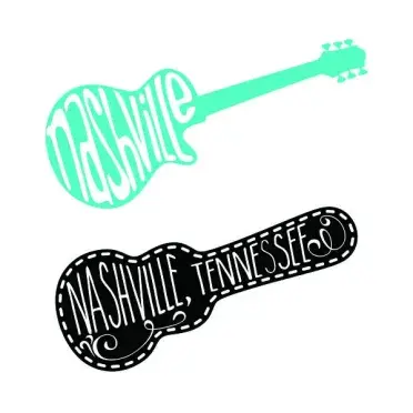Nashville Tennessee Guitar SVG Cuttable Design