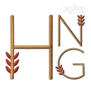 Native American Arrows Machine Embroidery Font Letters