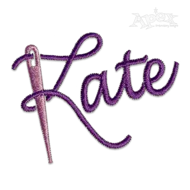 Sewing Needle Machine Embroidery Font Alphabet