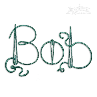 Needles Machine Monogram Embroidery Font by Apex Designs Letters