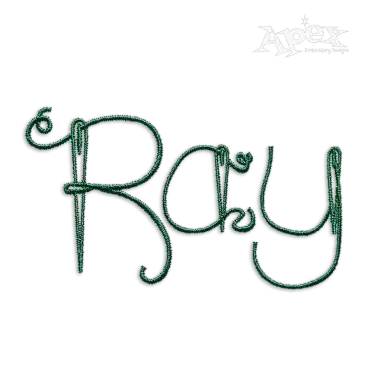 Sewing Thread Needle Machine Embroidery Fonts by Apex Design Letters
