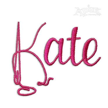 Needles Machine Monogram Embroidery Font by Apex
