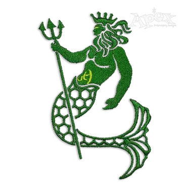 Neptune Ocean God Machine Embroidery Design by Apex