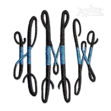 Nurse Royal Circle Monogram Embroidery Font