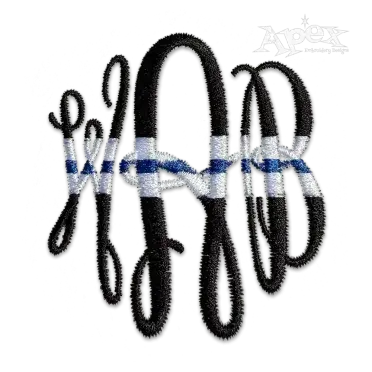 Nurse Royal Circle Monogram Embroidery Font