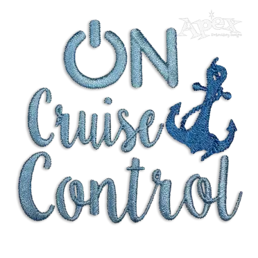On Cruise Control On Ship Machine Embroidery Design