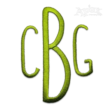 Orlando Monogram Machine Embroidery Font