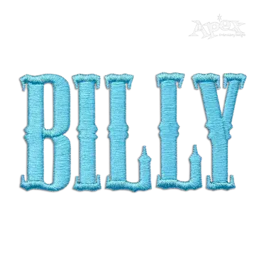 Billy Outlaw Western Embroidery Font Joel