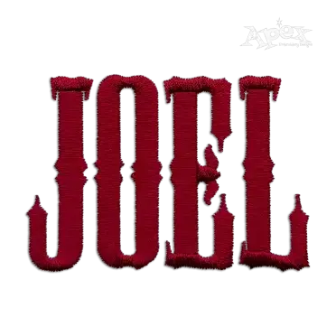Outlaw Western Embroidery Font Joel