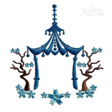 Pagoda Monogram Machine Embroidery Frames by Apex k