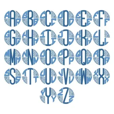 Paisley Monogram SVG Cuttable Designs