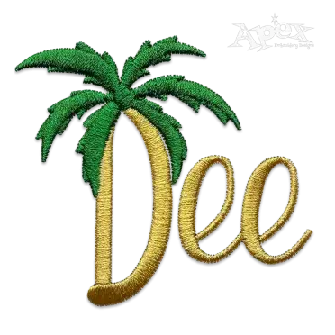 Palm Tree Beach Machine Embroidery Fonts