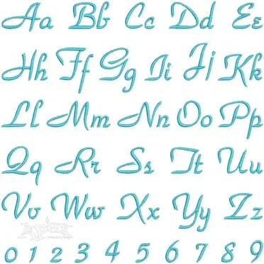 Park Ave Embroidery Font