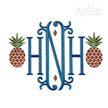 Pineapple Machine Embroidery Design by Apex