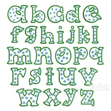 Polka Dot Embroidery Fonts